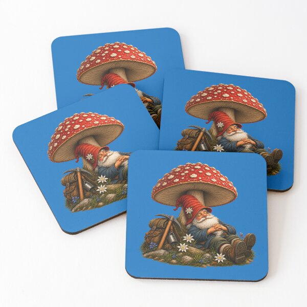 Item preview, Sleeping Alpine Gnome Under a Giant Mushroom designed and sold by Alpine-Ink.