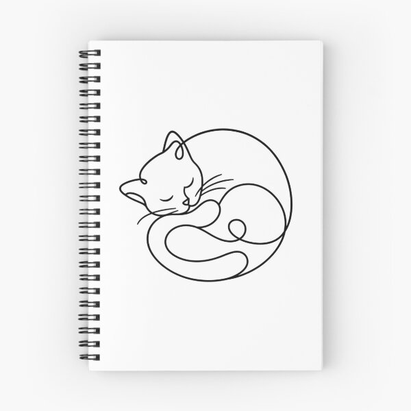 Item preview, Sleeping Cat Continuous Line Art designed and sold by LineArtDrawing.