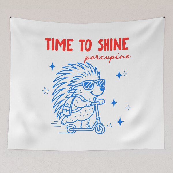 Item preview, Time to Shine Porcupine Funny Teacher Back to School designed and sold by gunaone-design.