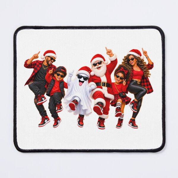 Item preview, Black Family Christmas Santa & Ghost Holiday Party designed and sold by ArtSpark Studio.