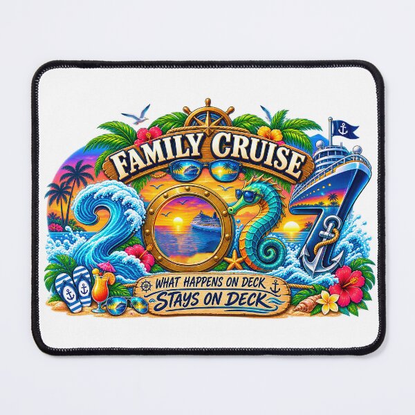Item preview, TRAVEL COLLECTION - FAMILY CRUISE 2027 - WHAT HAPPENS ON DECK STAYS ON DECK designed and sold by WheelieGdArt.
