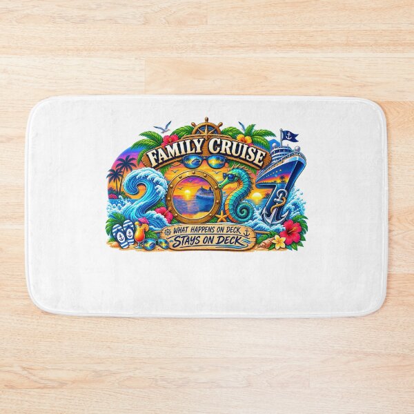 Item preview, TRAVEL COLLECTION - FAMILY CRUISE 2027 - WHAT HAPPENS ON DECK STAYS ON DECK designed and sold by WheelieGdArt.