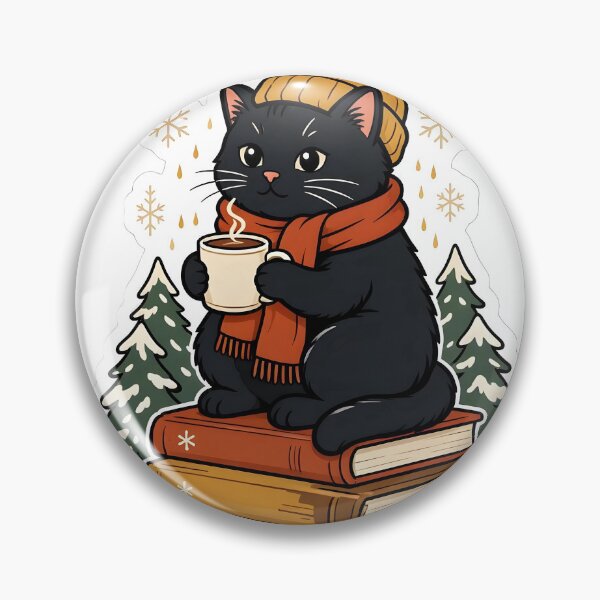 Item preview, Winter Reading Club Cozy Black Cat designed and sold by Herodestroyer.