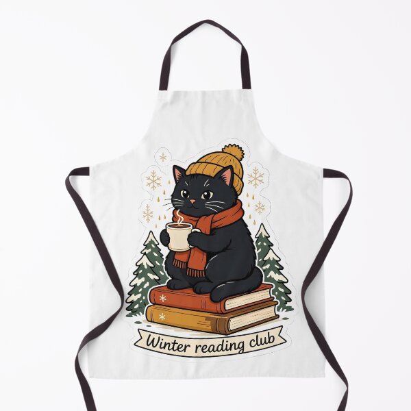 Item preview, Winter Reading Club Cozy Black Cat designed and sold by Herodestroyer.