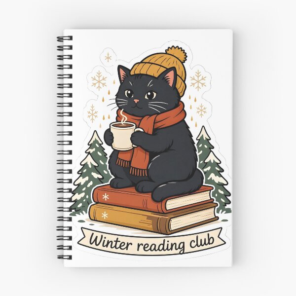 Item preview, Winter Reading Club Cozy Black Cat designed and sold by Herodestroyer.