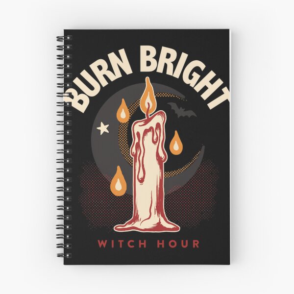 Item preview, Burn Bright Candle Witch T-Shirt | Witch Hour Halloween Graphic Tee v18 designed and sold by DarylWelsh2024.