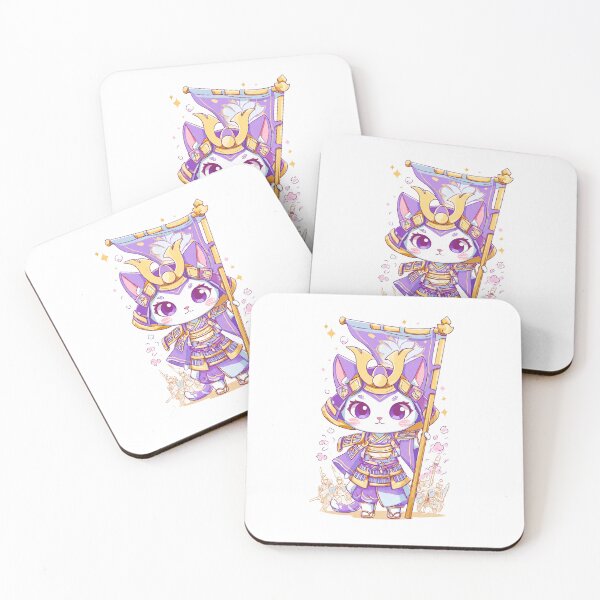 Item preview, chibi samurai neko designed and sold by cutemakerotart.