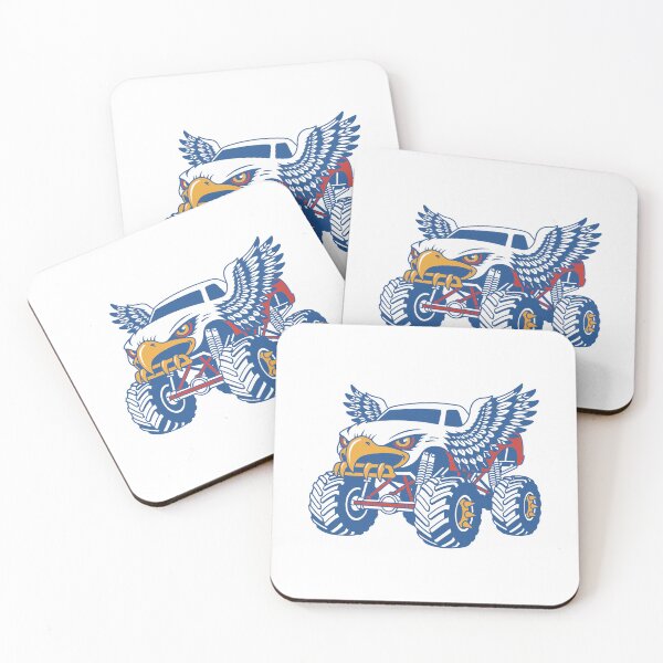 Item preview, Bald Eagle Monster Truck Kids Patriotic Bird Graphic designed and sold by gunaone-design.