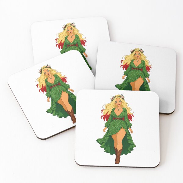 Item preview, Floral Fairy Pin-Up – Retro Cartoon Enchantress designed and sold by  Hollow Moon Studios..