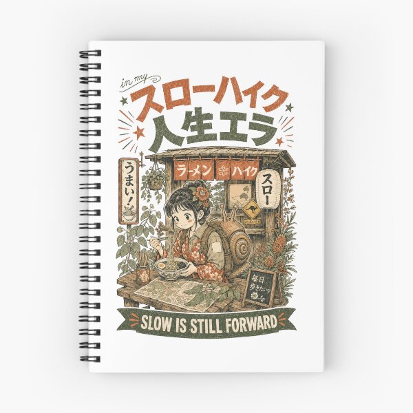Item preview, Showa Retro Slow Hike Ramen Shop Snail Girl At Aussie designed and sold by Yellowriversss.