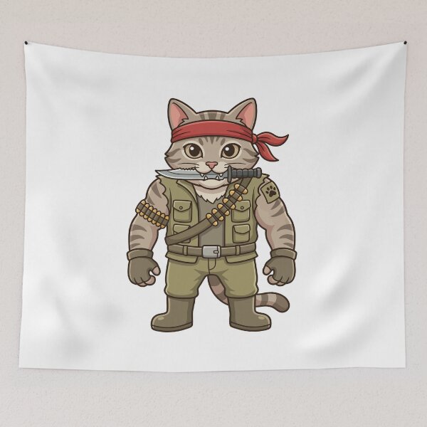Item preview, Commando Cat designed and sold by TontikDesign.