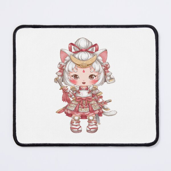 Item preview, chibi samurai neko designed and sold by cutemakerotart.