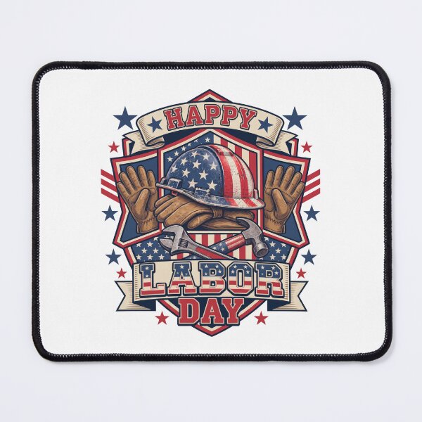 Item preview, Vintage American Labor Day Badge Shirt - Patriotic Worker Tee designed and sold by relso.