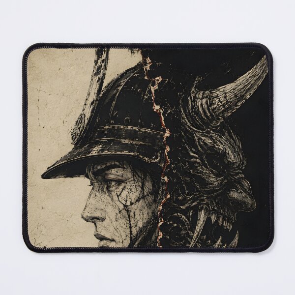 Item preview, Ronin Art - Samurai Profile with Hidden Oni designed and sold by MouradStudio.