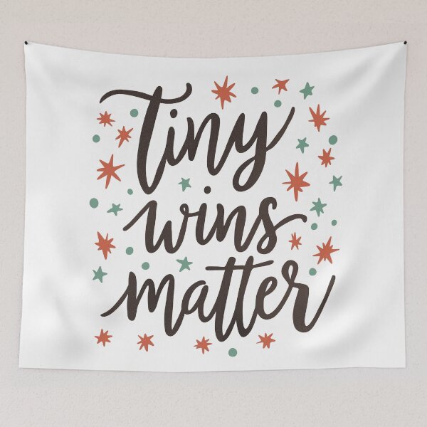 Item preview, Tiny Wins Matter Handwritten Quote Design designed and sold by DinaArtStudio.