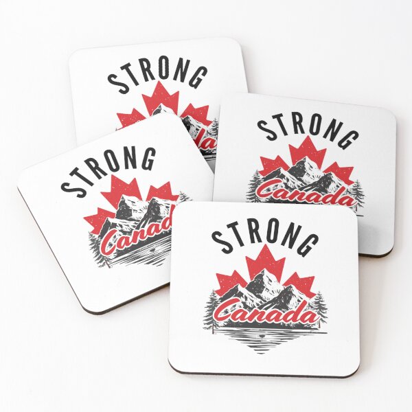 Item preview, Strong Canada - Vintage Canadian Mountains & Maple Leaf designed and sold by PowerKanjiFit.