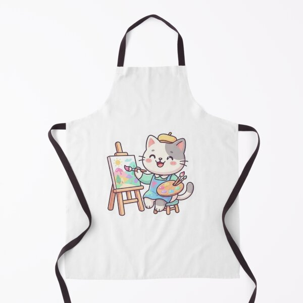 Item preview, Cute Painting Cat - Hobbies Collection Kawaii Artist Cat designed and sold by PrintforDesign.