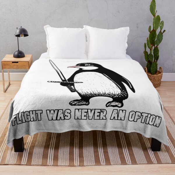 Item preview, Flight Was Never an Option – Funny Sword-Wielding Penguin designed and sold by IronLazarus.