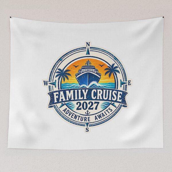 Item preview, TRAVEL COLLECTION - FAMILY CRUISE - PASSPORT - IMMIGRATION STAMP - HOTEL STICKER TAG • 2027 - ADVENTURE AWAITS v2  designed and sold by WheelieGdArt.