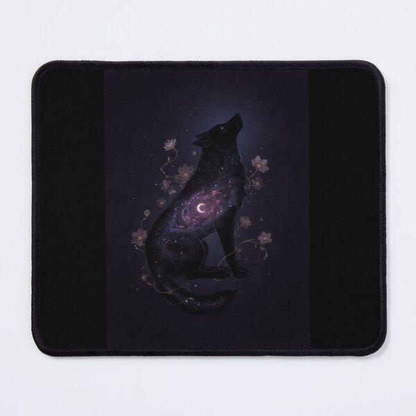 Item preview, Cosmic Wolf Galaxy Moon Mystical Fantasy Art designed and sold by JanjjaSoulInk.