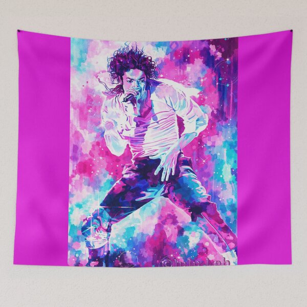 Item preview, Michael Jackson – Power Explosion  in pink and blue designed and sold by LuluLeb.