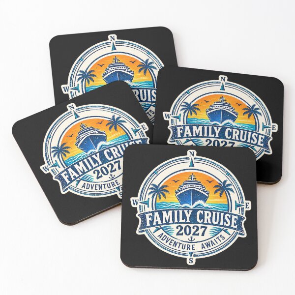 Item preview, TRAVEL COLLECTION - FAMILY CRUISE - PASSPORT - IMMIGRATION STAMP - HOTEL STICKER TAG • 2027 - ADVENTURE AWAITS designed and sold by WheelieGdArt.