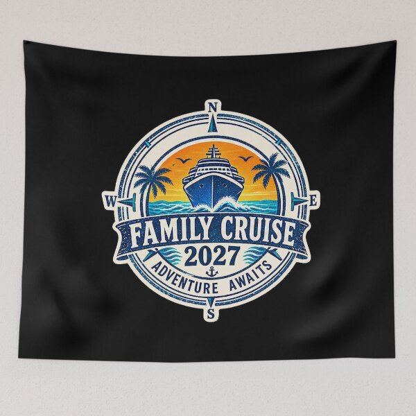 Item preview, TRAVEL COLLECTION - FAMILY CRUISE - PASSPORT - IMMIGRATION STAMP - HOTEL STICKER TAG • 2027 - ADVENTURE AWAITS designed and sold by WheelieGdArt.