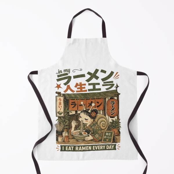 Item preview, Showa Retro Ramen Era Snail Girl Eating Ramen At Japanese Yatai Stall designed and sold by Yellowriversss.