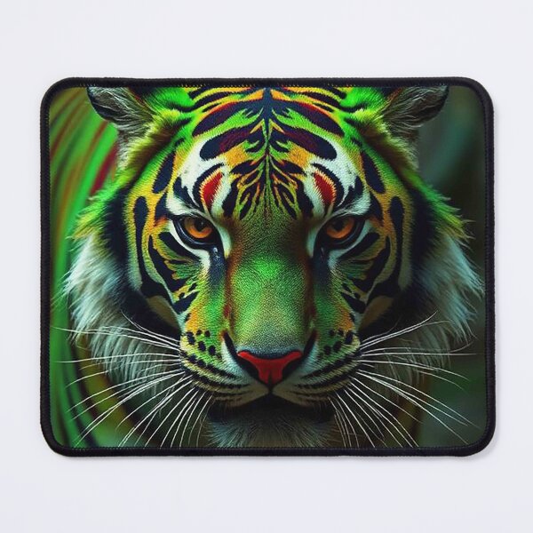Item preview, Rainbow Prism Tiger – Vibrant Multicolored Tiger Portrait designed and sold by MFMart.