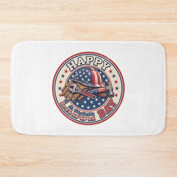 Item preview, Blue Collar Labor Day Shirt - American Flag Worker Badge Tee designed and sold by relso.