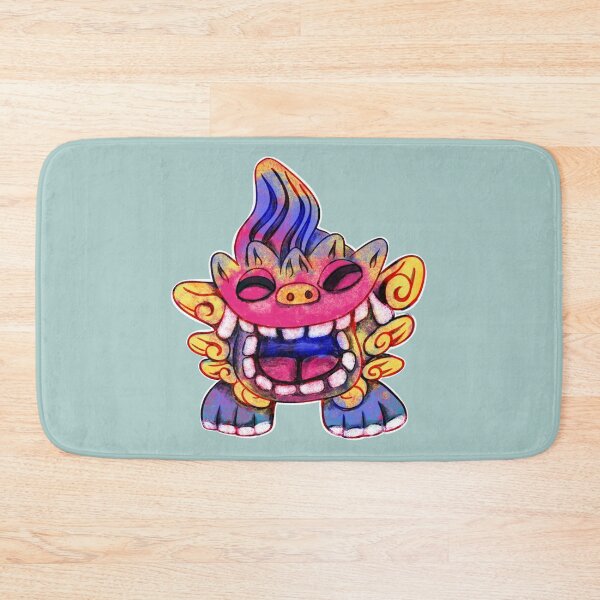 Item preview, Silly Okinawa Japan Shisa Statue Artwork in Bright Neon | Summer Island Vibes designed and sold by kawaicherrypi.