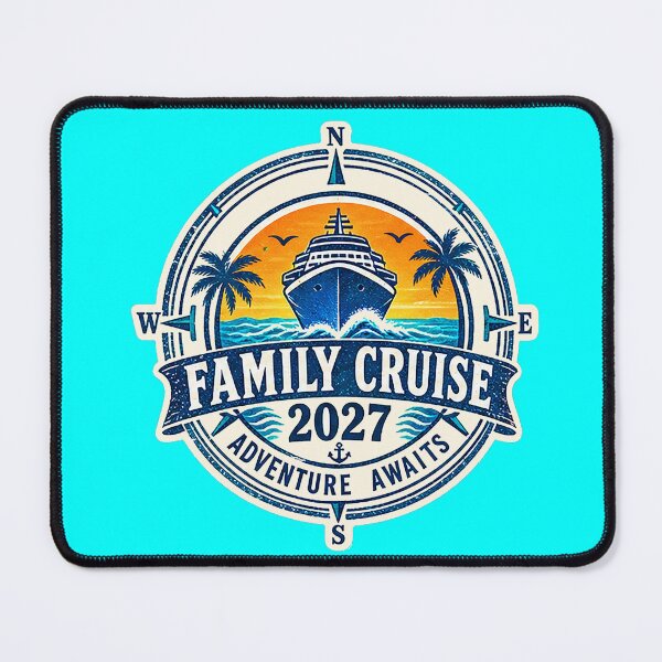 Item preview, TRAVEL COLLECTION - FAMILY CRUISE - PASSPORT - IMMIGRATION STAMP - HOTEL STICKER TAG • 2027 - ADVENTURE AWAITS v3 designed and sold by WheelieGdArt.