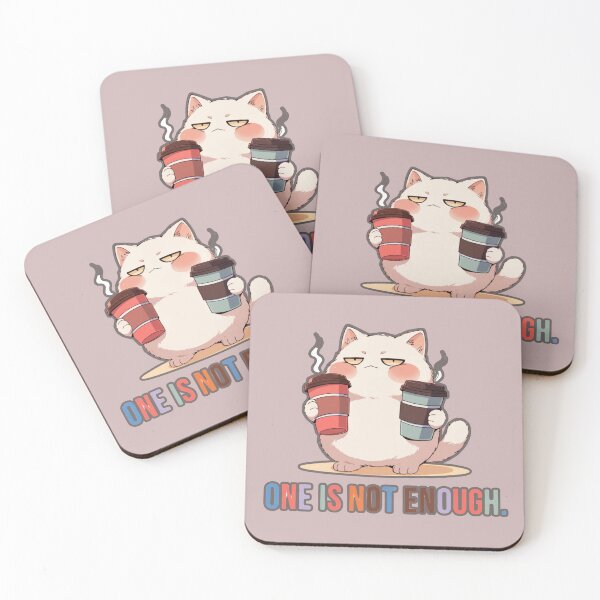 Item preview, One Is Not Enough – Funny Cat Coffee Lover Cute Caffeine Design designed and sold by Mousy17.