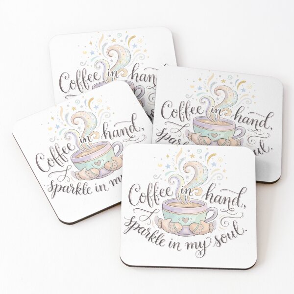 Item preview, 1 Coffee In Hand Sparkle In My Soul designed and sold by ART ATTACK ZONE.