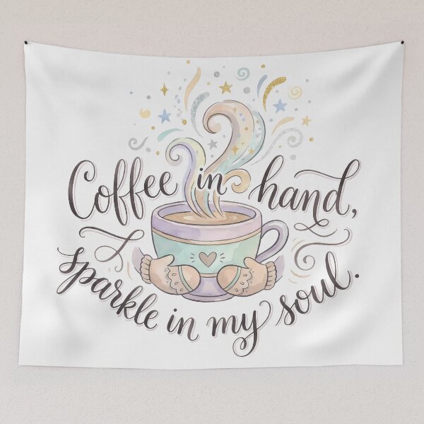 Item preview, 1 Coffee In Hand Sparkle In My Soul designed and sold by ART ATTACK ZONE.
