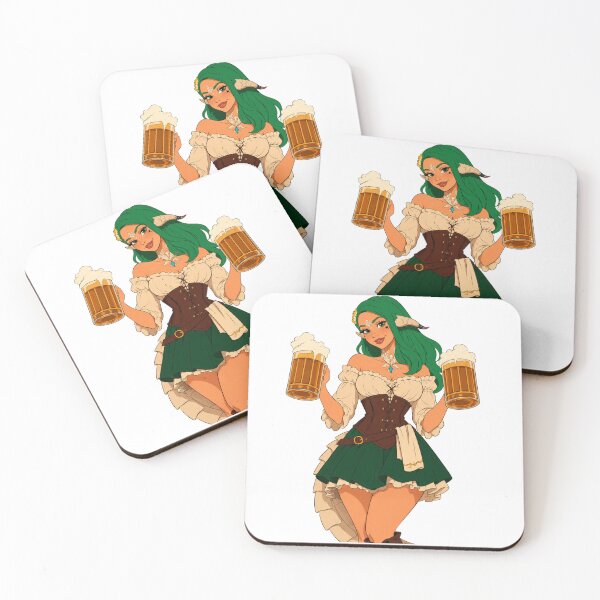 Item preview, Elf Tavern Girl – Fantasy Cartoon Pin-Up designed and sold by  Hollow Moon Studios..