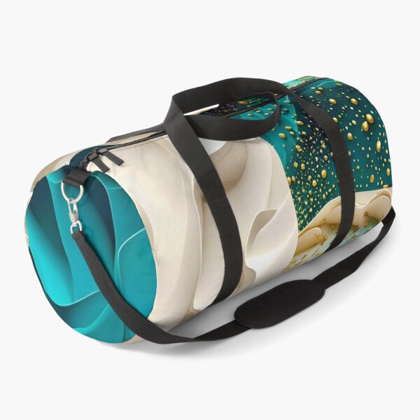 Item preview, Teal and Gold Caviar Bead Geometric Spiral designed and sold by Vicky Brago-Mitchell®.