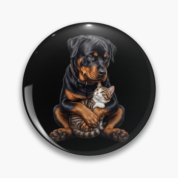 Item preview, Rottweiler with cat designed and sold by ReneMM.