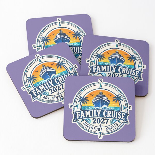 Item preview, TRAVEL COLLECTION - FAMILY CRUISE - PASSPORT - IMMIGRATION STAMP - HOTEL STICKER TAG • 2027 - ADVENTURE AWAITS v4 designed and sold by WheelieGdArt.