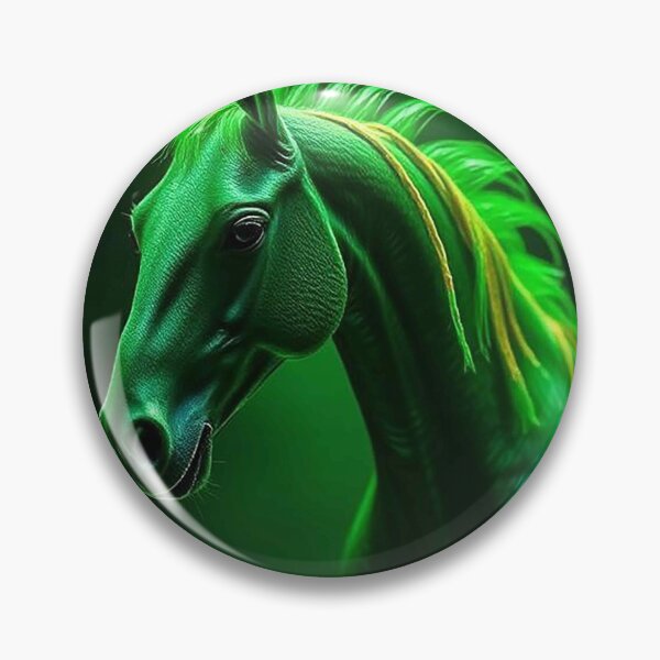 Item preview, Emerald Glow Stallion – Mystical Green Horse with Golden Accents designed and sold by MFMart.