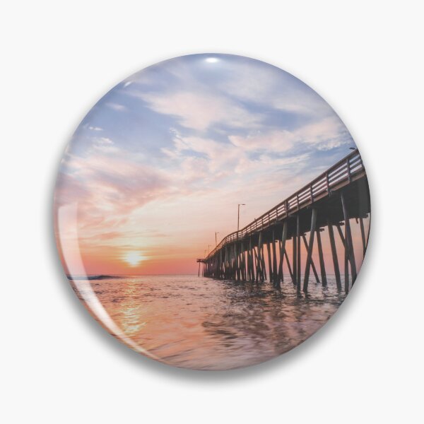 Item preview, Golden Hour Coastal Pier Circle designed and sold by marifusalky.
