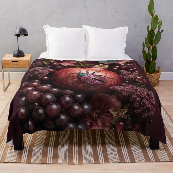 Item preview, Jeweled Beetle and Pomegranate Dark Academia Still Life designed and sold by DMarquiseArt.