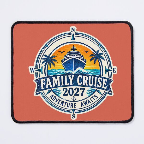 Item preview, TRAVEL COLLECTION - FAMILY CRUISE - PASSPORT - IMMIGRATION STAMP - HOTEL STICKER TAG • 2027 - ADVENTURE AWAITS v5 designed and sold by WheelieGdArt.