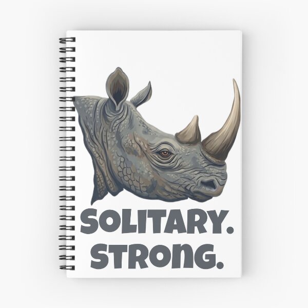 Item preview, Solitary Strong Rhinoceros - Bold African Wildlife Art designed and sold by Aelmajaoui.