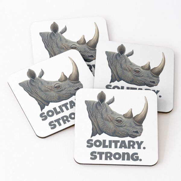 Item preview, Solitary Strong Rhinoceros - Bold African Wildlife Art designed and sold by Aelmajaoui.
