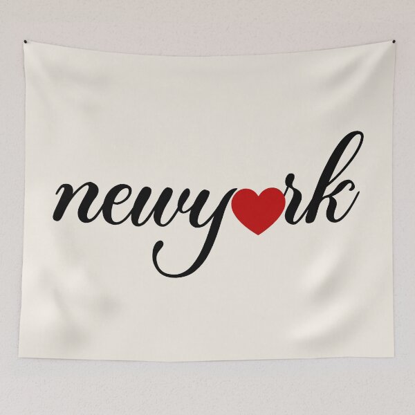 Item preview, New York City Love Heart Retro Minimalist Lettering designed and sold by FemmePod.