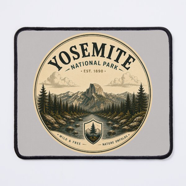 Item preview, Yosemite Half Dome Vintage Adventure Badge designed and sold by T-Motive.