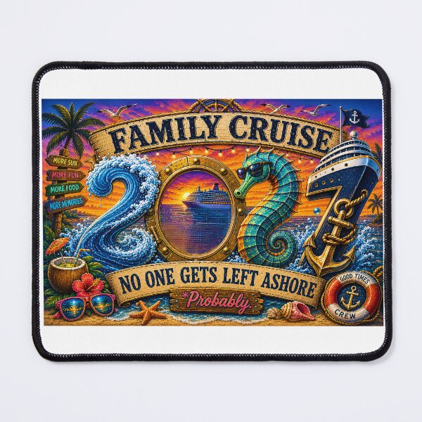 Item preview, TRAVEL COLLECTION - FAMILY CRUISE - 2027 - NO ONE GETS LEFT ASHORE - PROBABLY designed and sold by WheelieGdArt.