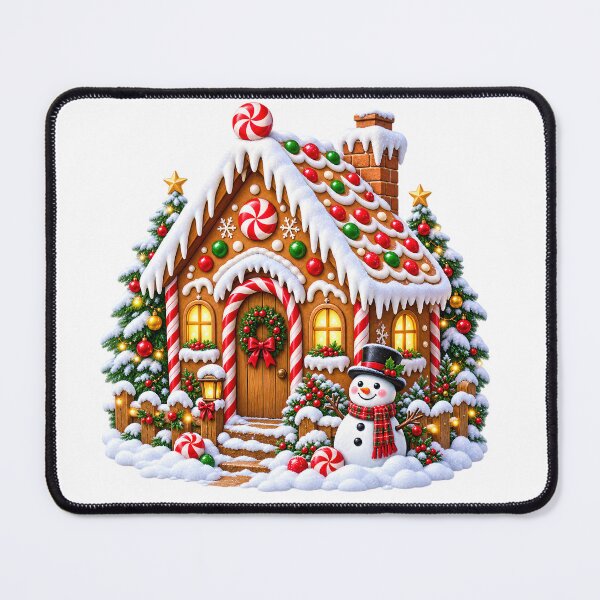 Item preview, Cozy Christmas Gingerbread House designed and sold by TinyWeird.