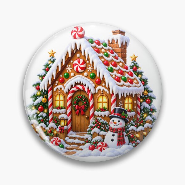 Item preview, Cozy Christmas Gingerbread House designed and sold by TinyWeird.